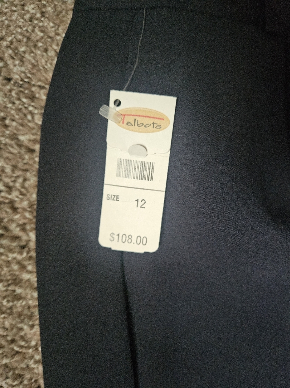 NWT TALBOTS Navy Blue Fully Lined Pleated Trousers | SZ 12 - Picture 8 of 8